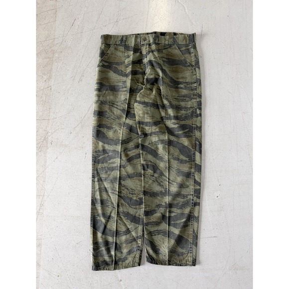 1960s Robert MFG CO Tiger Stripe Pants Hunting Pants Size 36